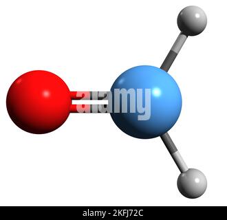 3D image of Formic acid skeletal formula - molecular chemical structure ...