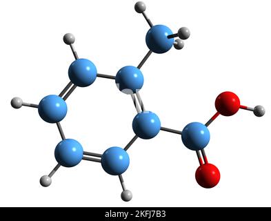 3D image of Xylene skeletal formula - molecular chemical structure of ...