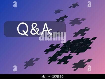 Inspiration showing sign Q A. Word Written on defined as questions being asked and answers Stock Photo