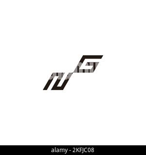 Letter NG cool geometric symbol simple logo vector Stock Vector