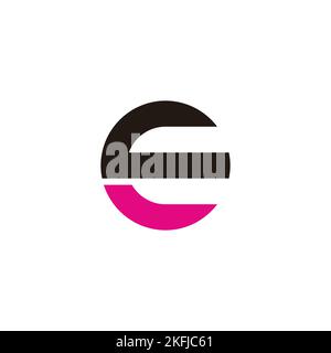 Letter CE EC C E circle geometric symbol simple logo vector Stock Vector