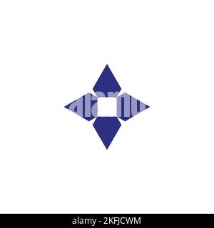 Four diamond, window geometric symbol simple logo vector Stock Vector