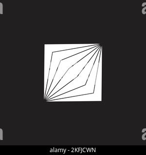 Square, sheets geometric symbol simple logo vector Stock Vector