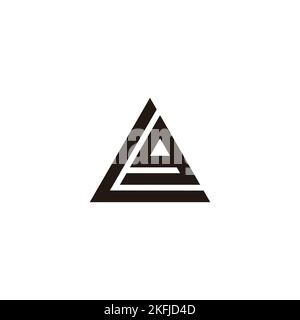 Letter L and g triangle geometric symbol simple logo vector Stock Vector