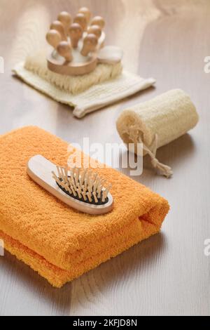 big collection of bathing articles Stock Photo