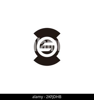 Letter S hourglass geometric symbol simple logo vector Stock Vector