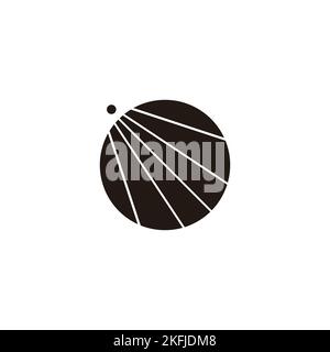Sun and ball geometric symbol simple logo vector Stock Vector