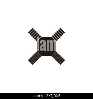 Letter X target geometric symbol simple logo vector Stock Vector