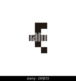 Letter fE Ef f E dot geometric symbol simple logo vector Stock Vector