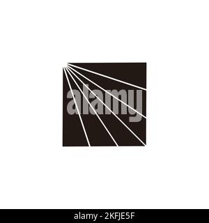 Paper, sun geometric symbol simple logo vector Stock Vector
