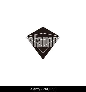 Mask, papers geometric symbol simple logo vector Stock Vector