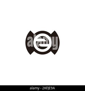 Letter M number 2 circle geometric symbol simple logo vector Stock Vector