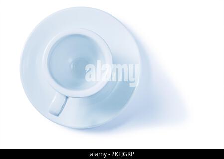small ceramic coffee cup isolated on white background Stock Photo