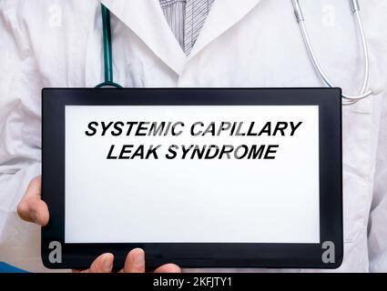 Systemic Capillary Leak Syndrome. Doctor with rare or orphan disease