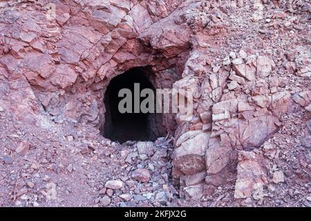 old mine entrance in the Needle Mountains of Arizona