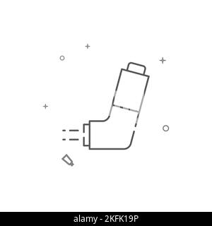 Asthma inhaler isolated on white background Stock Photo - Alamy
