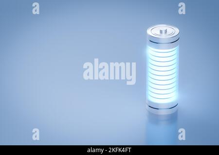 Lithium - ion batteries isolated on white background. 3d illustration ...