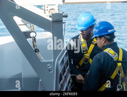 Fire Controlman 2nd Class Carlos Espinosa, top, from Miami, and Fire ...