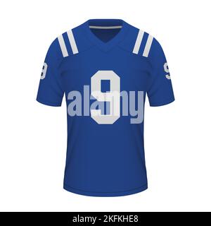 Realistic american football jersey Dallas Cowboys, shirt template for kit.  Vector illustration Stock Vector Image & Art - Alamy