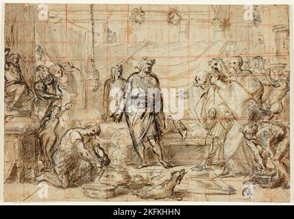 Death of Seneca, n.d. Attributed to Mathieu Ignace van Br&#xe9;e. Stock Photo