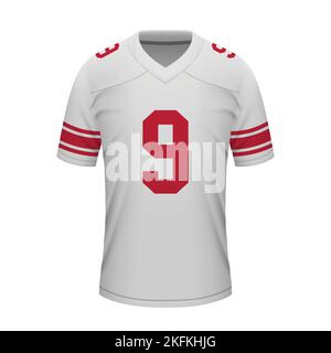 Premium Vector  Realistic american football shirt of new york giants jersey  template