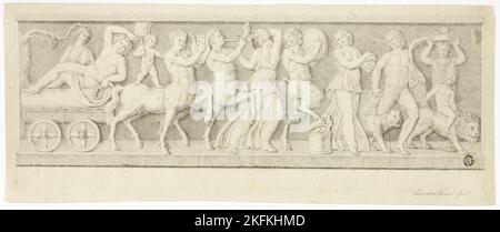 Bas Relief with Triumph of Bacchus and Ariadne, n.d. Attributed to Leandro Ricci. Stock Photo