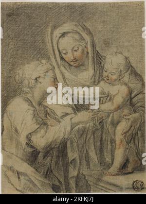 Virgin and Child with Saint Lucy, n.d. Attributed to Gian Girolamo Bonesi. Stock Photo