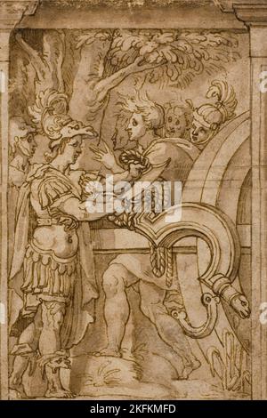 Alexander Cutting the Gordian Knot, n.d. Stock Photo