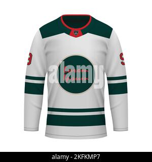 Realistic Hockey Kit Shirt Template Ice Hockey Jersey Minnesota Wild Stock  Vector by ©grebeshkovmaxim@gmail.com 245211720