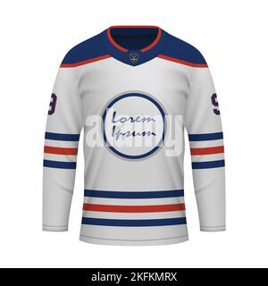 Realistic sport shirt Edmonton Oilers, jersey template for ice hockey kit.  Vector illustration Stock Vector Image & Art - Alamy