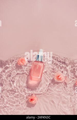 Texture of water with ripples on pink background, closeup Stock Photo ...