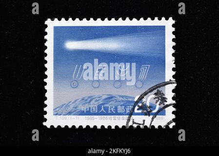 CHINA - CIRCA 1986: A stamps printed in China shows  Return of Halley's Comet (1985-1986) t109  , circa 1986 Stock Photo