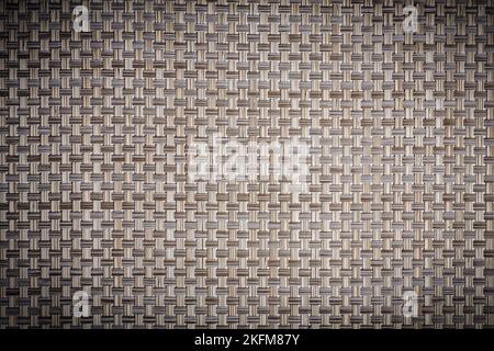 old wicker mat texture close up. Stock Photo