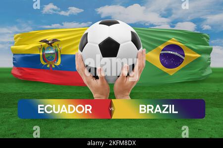 Ecuador vs Brazil national teams soccer football match competition