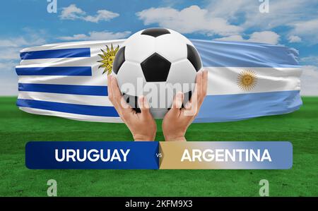 Uruguay vs Argentina national teams soccer football match competition