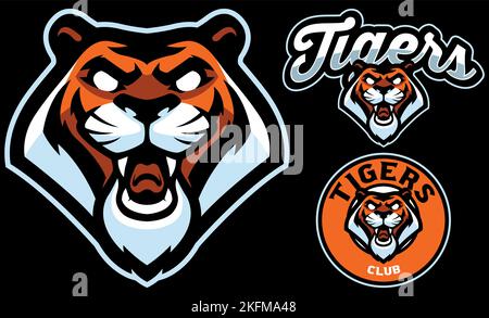 Tigers Club Mascot Stock Vector