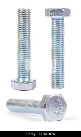 set of bolts isolated Stock Photo