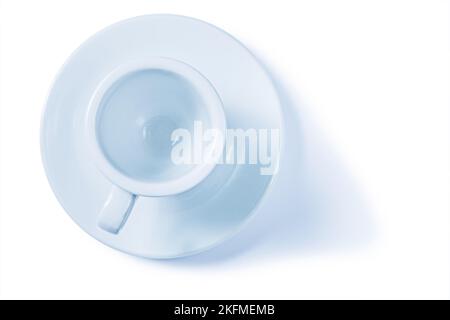 small ceramic coffee cup isolated on white background Stock Photo