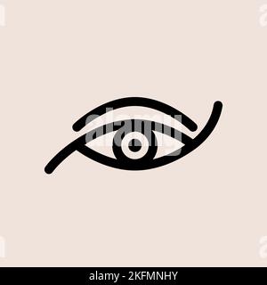 Eye linear icon. Abstract line eye. Logo of ophthalmology clinic. Vector illustration Stock Vector