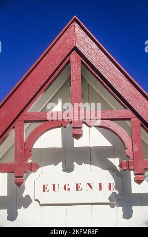 France. Aquitaine. Gironde (33). Bassin d'Arcachon. The fishermen's houses of L'Herbe village, on the west side of the basin Stock Photo