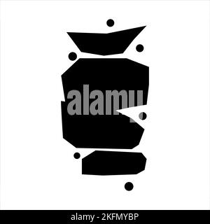 Organic black blobs irregular shape. Abstract shapes vector set, simple forms Stock Vector