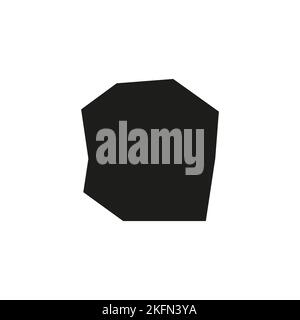 Organic black blobs irregular shape. Abstract fluid shapes vector set, simple water forms Stock Vector