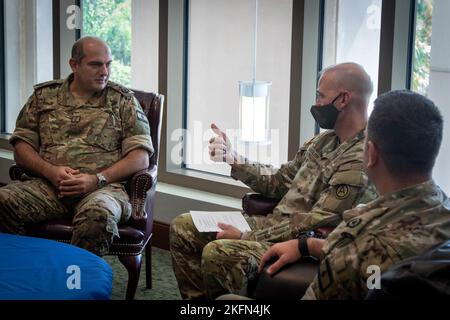 Maj. Gen. Wendul Hagler II, U.S. Army Central deputy commanding general, met with leaders from the Lebanese Army during a key leader engagement at Patton Hall September 28. During the visit the delegation received a tour of Patton Hall and met with key leaders, discussing partnerships and interoperability. Stock Photo