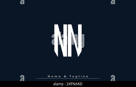 Alphabet letters Initials Monogram logo NN Stock Vector