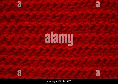 Organic knitting background with macro wool threads. Stock Photo
