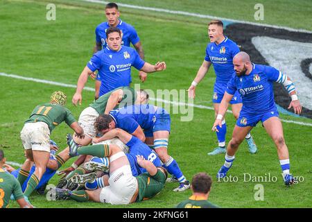 during the ANS - Autumn Nations Series Italy, rugby match between Italy and  South Africa on 19 November 2022 at Luigi Ferrarsi Stadium in Genova,  Italy. Photo Nderim Kaceli - SuperStock