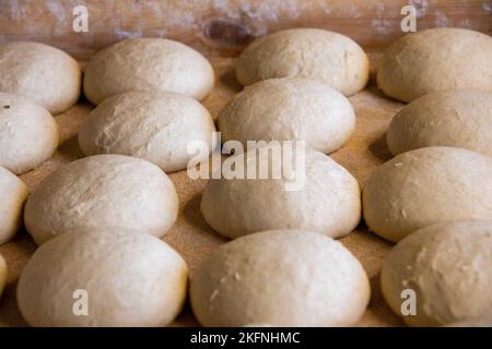 Fresh baked bread in a traditional way in the arabic lands Stock Photo
