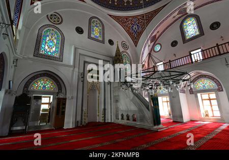 Bali Pasha Mosque, located in Fatih district in Istanbul, was built by Mimar Sinan in the 16th century. Stock Photo