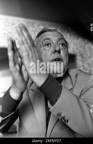 Jacques Tati, French filmmaker, actor and comedian, at the Mar del Plata Film Festival, Argentina, 1988 Stock Photo