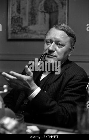 James Reston James Reston, American journalist, New York Times, during a press ...